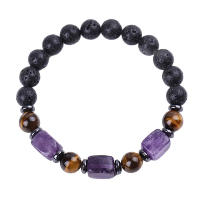 Minnieouse 2 pulseras naturales y seguras de amatista pura para purificar el cuerpo para una vida diaria exquisita y a la moda. Ropa, zapatos y accesorios Miscelánea SY666A06 3