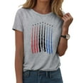 thumbnail image 2 of ORT Womens American Flag Shirt July 4th T-Shirt Graphic Tees Casual Short Sleeve Tee Top(Z1-Grey,M), 2 of 5