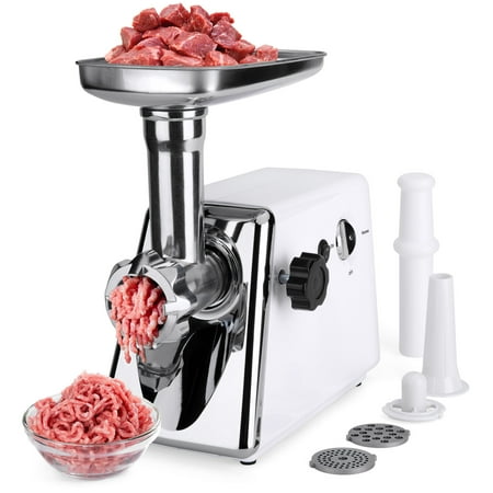 Best Choice Products 1200W Electric Meat Grinder Set for Home, Kitchen, Restaurant w/ 3 Grinding Plates, Speed Options, Sausage Kubbe Attachment, (Best Name For Meat Business)