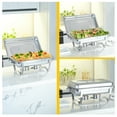 thumbnail image 6 of PRIJESSE 5 Pack Chafing Dish Buffet Set, 8QT Buffet Servers and Warmers Chaffing Servers Stainless Steel with Hull Pan, Rectangular Food Warmers for Parties Buffets, 6 of 6
