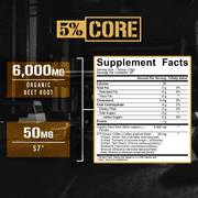 5% Nutrition Core Beet Root Pre Workout Supplement Powder, Natural Nitric Oxide Booster, Vegan Keto Sugar Free - 30 Servings (Fruit Punch)