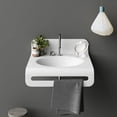 thumbnail image 4 of Jabonera de cerámica para baño, soporte para jabón de hojas para ducha, para guardar jabón de manos, barras de piedra pómez, esponjas y estropajos, color blanco, 4 of 4