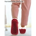 thumbnail image 6 of Luxtrada Women Slipper Socks with Gripper Winter Non Slip Thick Fuzzy Warm Socks Cozy (Gray), 6 of 6