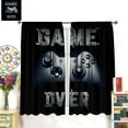 thumbnail image 3 of Gamer Curtains for Boys Bedroom, Game Over Window Curtain for Kids Gamer Room Decor Video Gamepad Window Treatments Living Room, （W21xL54 Inch） x2 Panels, 3 of 6