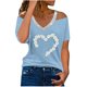 thumbnail image 1 of Camisetas Casuales para Mujeres Correa de Hombro de Verano Camiseta con Cuello en V, Manga Corta Top Ligero para el Hogar Y la Fiesta, 1 of 8