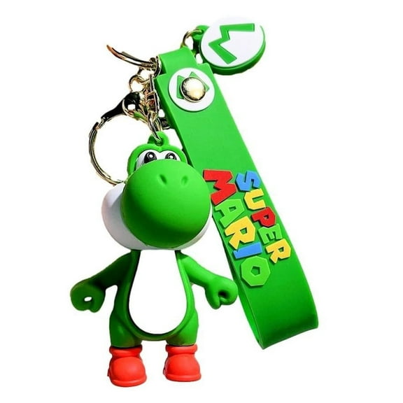 Super Mario Yoshi Character Themed Silicone 3D Charm Keychain Keyring