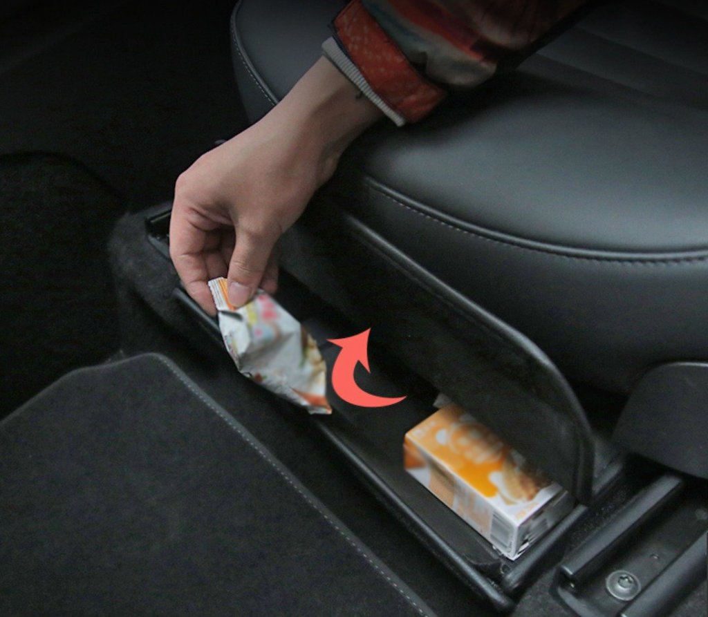 Tesla Model Y 2020 Under Seat Storage Box Organizer Hidden Tray Storage Bin - Expandable, Large Capacity, for Main Co-pilot & Passenger Seat