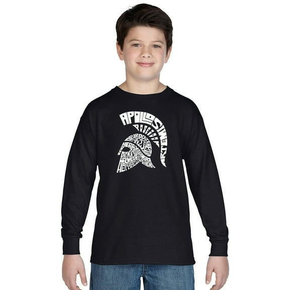 LA Pop Art Boy's Word Art Long Sleeve - SPARTAN