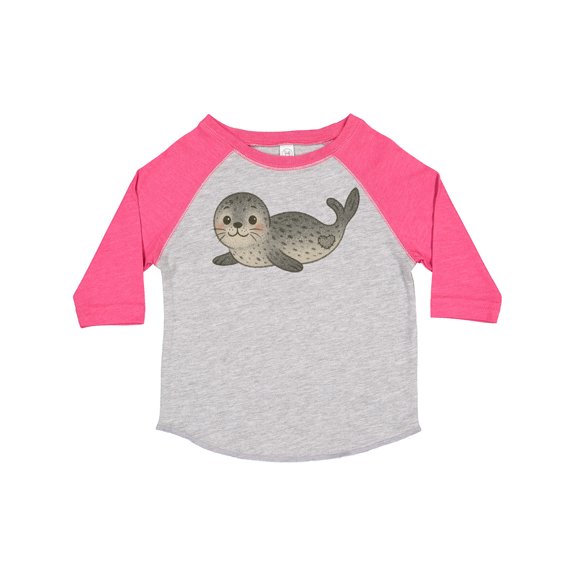 Inktastic Adorable Seal Illustration Cute Animal Art Boys or Girls Toddler T-Shirt