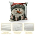 thumbnail image 4 of Christmas Pillow Covers Snowman Grey Throw Pillows Cushion Case Farmhouse Christmas Decor for Couch, 4 of 5