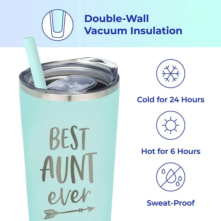 SassyCups Engraved Best Aunt Ever Stainless Steel Insulated