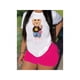 thumbnail image 1 of Camiseta Blusa De Manga Corta Con Cuello Redondo Impresa De Oso Para Mujer Color Blanco Talla Mediana Marca Emil SaEs, 1 of 4