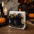 thumbnail image 3 of Wooden Napkin Holder 4.75 Inch Cute Ghost Halloween Decor Fall Halloween Decor for Kitchen Dining Table Party Desktop Display, 1 Pack, 3 of 7