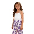 thumbnail image 2 of ZHOGXU Toddler Kids Girls Romper Sleeveless Adjustable Straps Polka Dot Print Comfortable Fahion Jumpsuit For Daily Wear,Purple,1-2 Years, 2 of 5