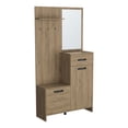 thumbnail image 2 of Mirrored Hall Tree with 3 Hangers and Drawer / Practical Storage for Primary Living Space, 2 of 2