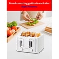 thumbnail image 4 of Betty Crocker 4-Slice Toaster, 1500W, Variable Toast Shade Control Dials, High Lift Feature, Cool Touch Housing, Bread Centering Guides, BC-5635W, 4 of 7