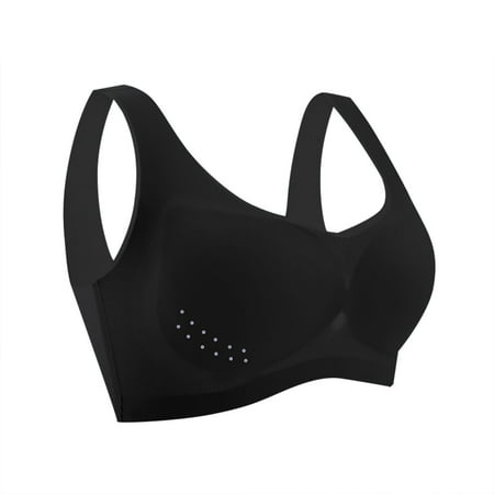 

Qcmgmg Women Seamless Bralette Support Comfort Wireless Bra Beauty Back Bras for Women