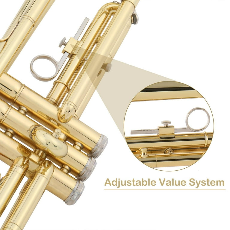 Zimtown High-Quality Beginner's Bb Brass Trumpet With Case & Care