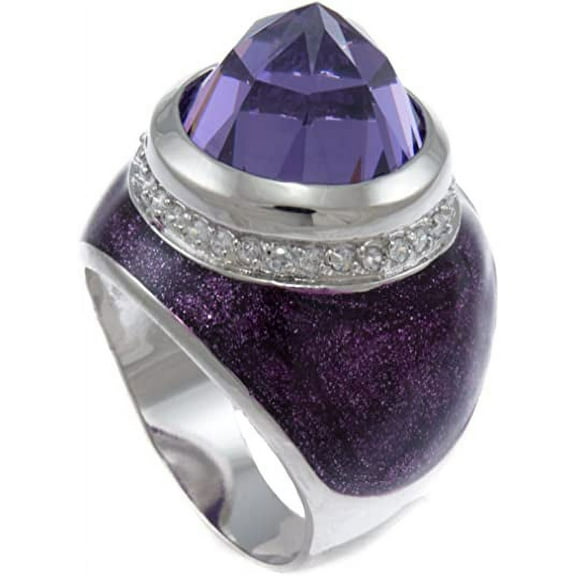 Lavender CZ Rock Candy Swarovski Ring RL416
