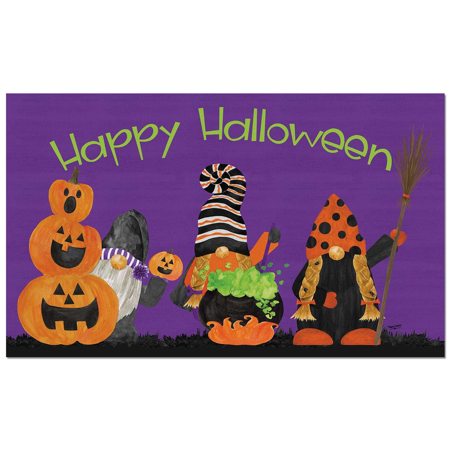 CounterArt 'Gnome for Halloween' Indoor/Outdoor Entryway Mat 29.5' by 17.75'