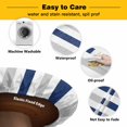 thumbnail image 3 of Elastic Fitted Round Tablecloth, Navy Blue Stripe Waterproof Stretch Table Cover for 45"-54" Tables, Geometric Grey White Vertical Striped Washable Outdoor Tablecloths for Patio, Picnic, Camping, 3 of 9
