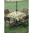 thumbnail image 5 of Square Outdoor Tablecloth with Umbrella Hole Summer Pineapple Table Cloth Waterproof Patio Table Cover Modern Rustic Tropical Fruits Watercolor Zipper Tablecloths for Picnic Camping 54x54 Inch, 5 of 8