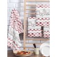 thumbnail image 2 of Red Plaid Farmhouse Kitchen Dish Towels for Drying Dishes Set of 3, Watercolor Cute Country Pigs Checkered Waffle Weave Microfiber Hand Tea Bathroom Towels Quick Dry & Absorbent Towel 15.7x23.6, 2 of 7