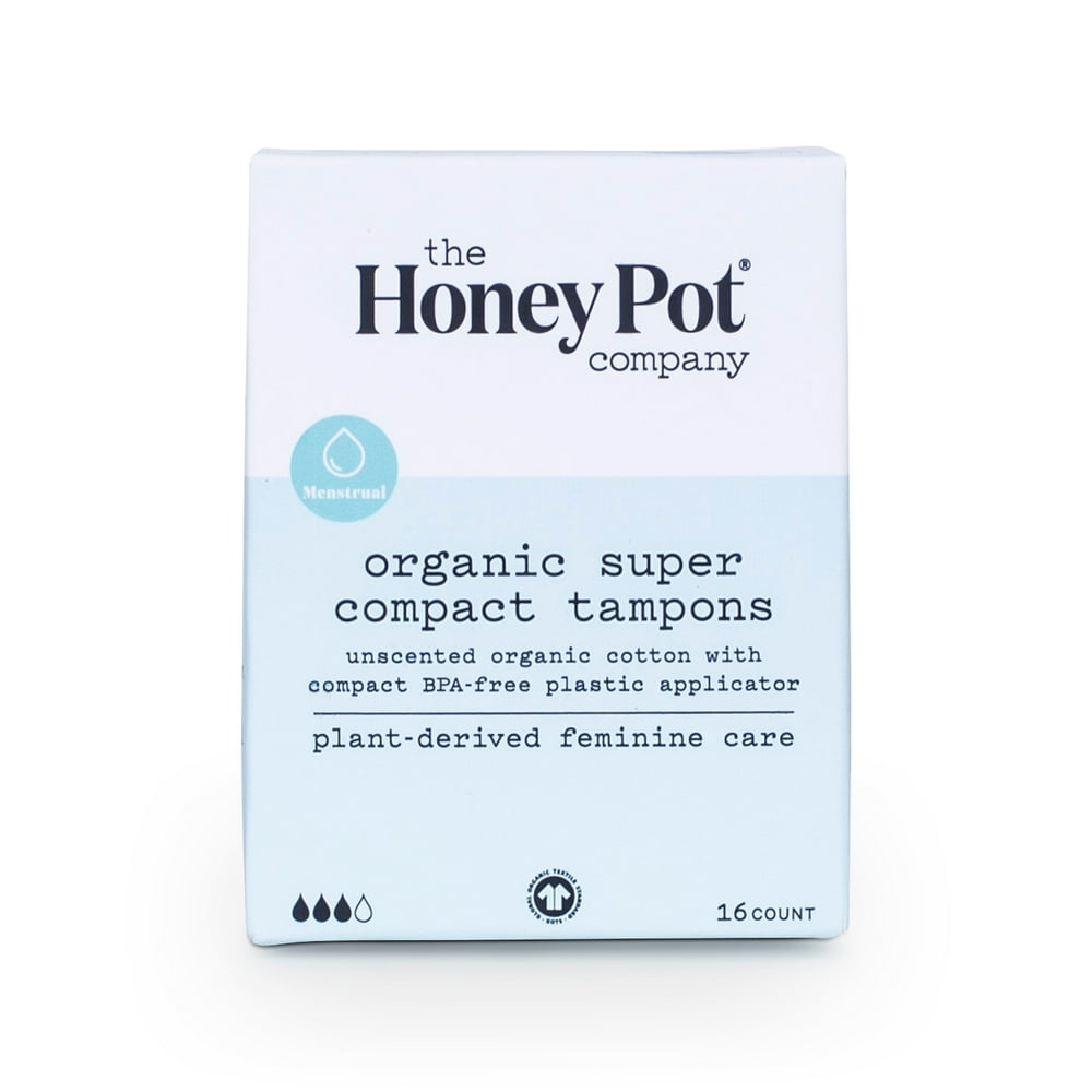 The Honey Pot Company Organic Cotton Super Compact Tampon