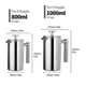 thumbnail image 4 of French Press Double Walled Insulated Stainless Steel Coffee Maker Pot With Mesh Filter, 4 of 4