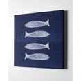 thumbnail image 2 of Epic Graffiti  "Indigo Fish" by Linda Woods, Giclee Canvas Wall Art 26"x26", 2 of 2