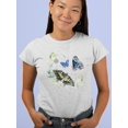 thumbnail image 2 of Floral Butterflies Art T-Shirt Women -Jennifer Paxton Parker Designs, Female 4X-Large, 2 of 4