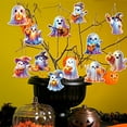 thumbnail image 6 of HaoXun Spooky Halloween Ghost Hanging Tags - 12-Piece Colorful Paperboard Decor Set with Rope for Door, Window & Party Decorations (8.5-11.3cm, DIY Festive Ornaments), 6 of 9