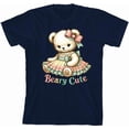 thumbnail image 3 of Beary Cute Teddy Bear Boy's Navy Crew Neck Short Sleeve Tee-Medium, 3 of 4