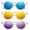 3 Pack Blue, Orange & Purple, variant on 3 Pack Metal Round Frame with EyeBow Fashion Sunglasses for Women, Flashi Mirror Lens , Green, Pink & Purple