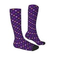 thumbnail image 3 of Balery Purple Mardi Gras Fun Novelty Socks Men'S Women'S Crew Socks Funny Crazy Novelty Socks Quirky And Cool Socks, 3 of 9