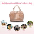 thumbnail image 6 of Unique Bargains Clear Toiletry Bag Transparent Makeup Bag Travel Zipper Cosmetic Organizer for Women 10.43" Light Brown, 6 of 7