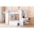 thumbnail image 5 of Newboti Furniture Full Size Loft Bed with a twin Size Stand-alone bed, Shelves,Desk,and Wardrobe-White NO.55522, 5 of 16