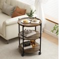 thumbnail image 4 of Side Table, Modern End Table with Wheels, Small Round Nightstand Bedside Table for Living Room, Bedroom, or Small Spaces, 4 of 4