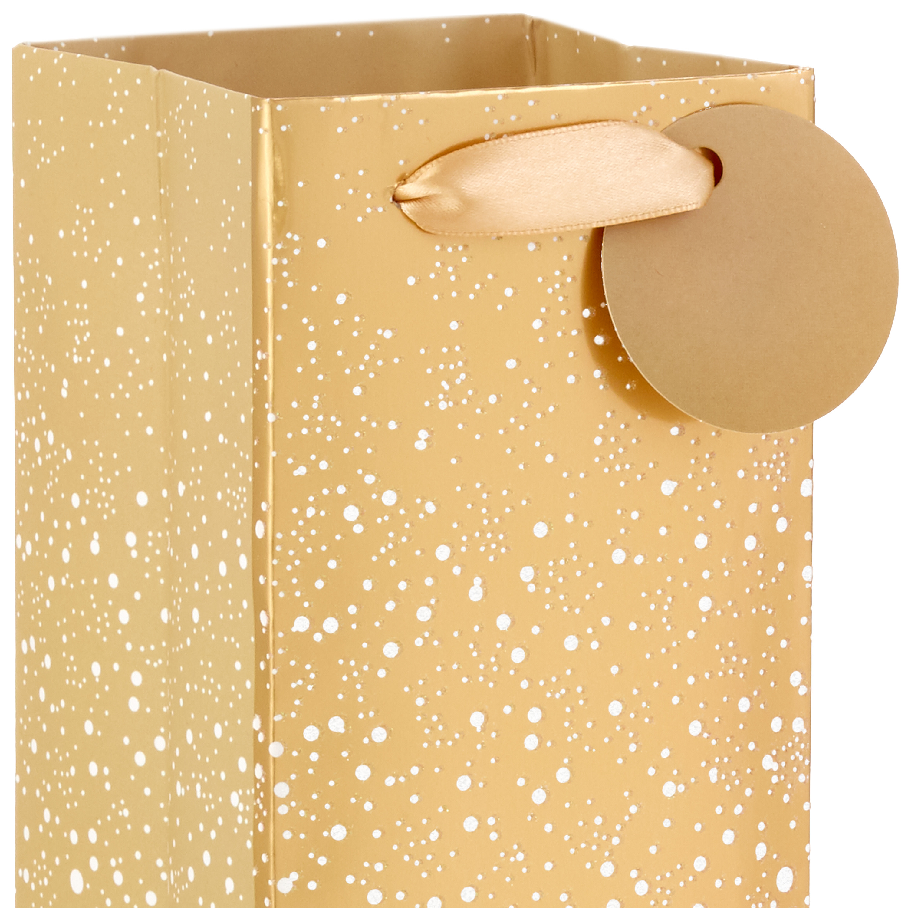 Hallmark Wine Gift Bag (Gold Sparkle)