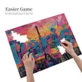 thumbnail image 4 of 500 pcs 500 Piece Wooden Puzzles Paris Slogan conurbation,Challenging Brain Exercise,Vintage Paris Stress relieving puzzle 500 Piece,for Puzzle Lovers Gifts,Creative Activity Hobbies for Adults, 4 of 6