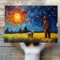 thumbnail image 4 of Wirehaired Pointing Griffon Dog Watercolor Starry Night Van Gogh Painting Kits, Painting Watercolor Canvas, Canvas Suitable for Room Decor Cafe Decor Or Gift for Friends, 4 of 4