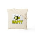 thumbnail image 2 of CafePress - BEE HAPPY Tote Bag - Unisex Canvas Tote Bag, Beige, 1-Piece, 2 of 8
