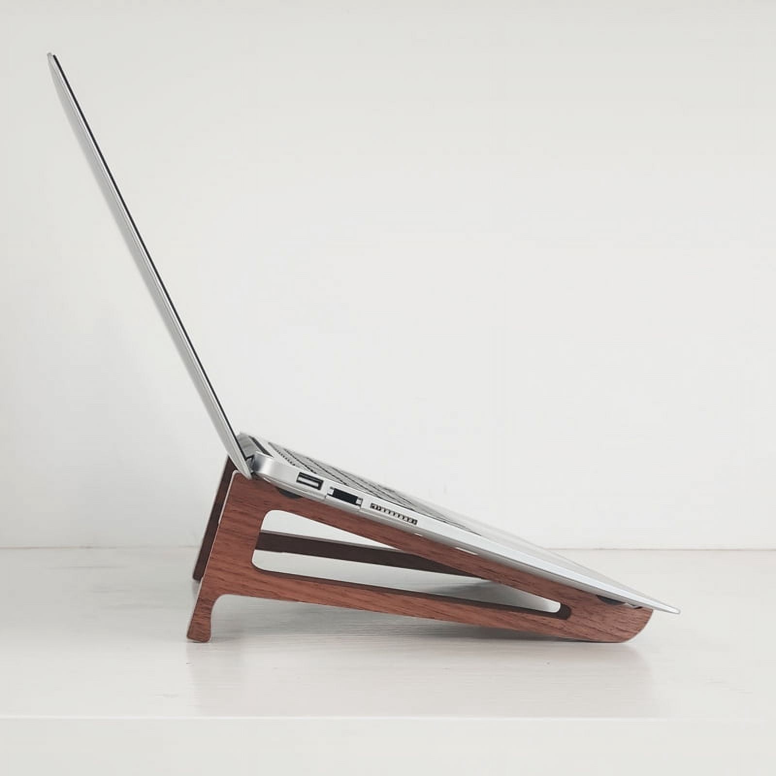 Laptop Stand Wood, Wooden Cooling Computer Holder, Notebooks Desktop Mount for MacBook and Laptops under 17.4 inches