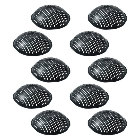 unbranded 10Pcs Plastic Flower Pot Hole Mesh Pad Plant Pot Grid Soil Protector Black