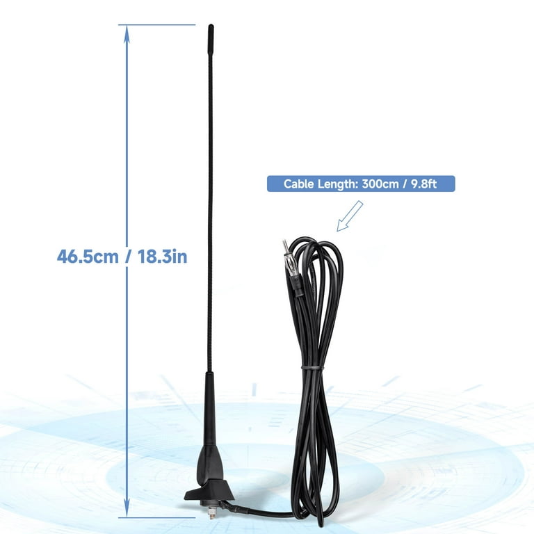Flexible Rubber AM FM Antenna 18 Inch Marine Boat Radio Antenna ...