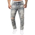 thumbnail image 1 of B91xZ Jeans Homme Jambe Droite Mode Confort, Bleu TG, 1 of 5