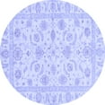 thumbnail image 1 of Ahgly Company Indoor Round Oriental Blue Traditional Area Rugs, 6' Round, 1 of 4