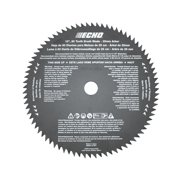 Echo / Shindaiwa 80 Tooth 10" Diameter Circular Saw Blade for Echo
