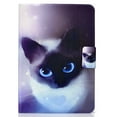 thumbnail image 3 of Allytech Flip Case for All-new Fire HD 8 10th Gen 2020/ Fire HD 8 Plus 2020, Slim Fit PU Leather Kickstand Shockproof Protective Auto Sleep Wake Cards Slots Magnetic Closure Folio Cover, Blue Cat, 3 of 13