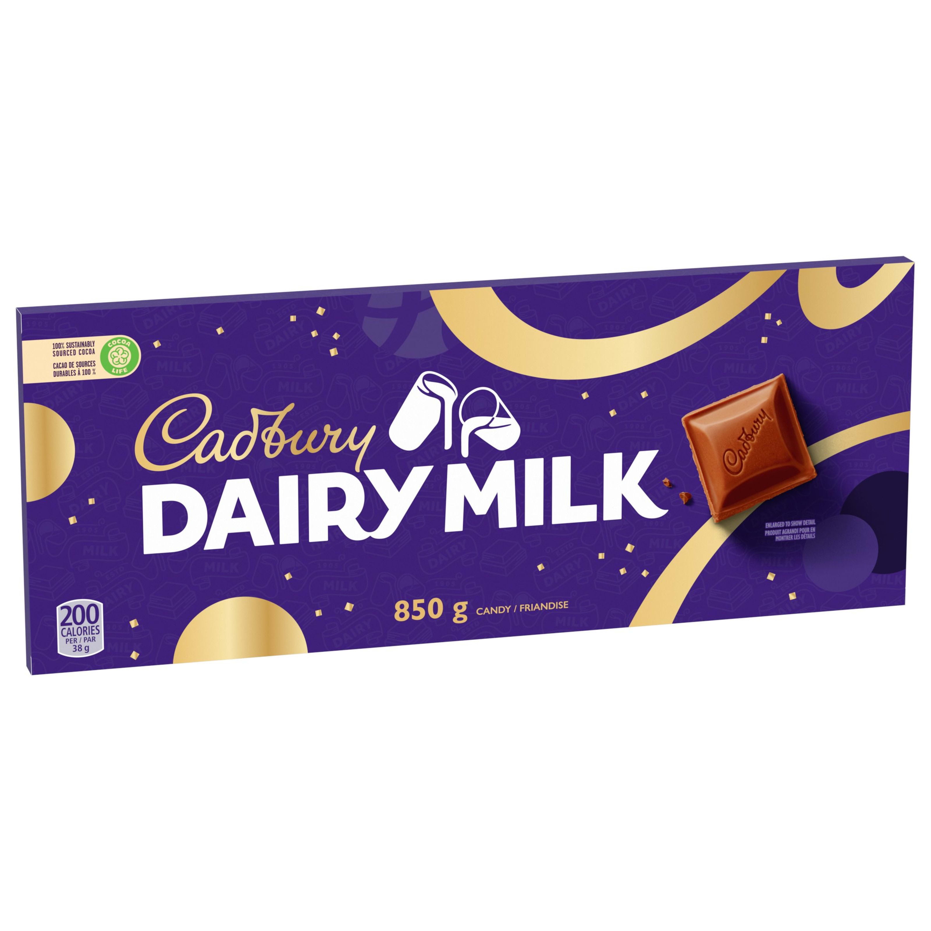 Cadbury Dairy Milk Chocolate Bar, Novelty Size, Holiday Gifts, Holiday Chocolate, 850 g